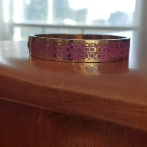 Pink and gold Coach bracelet
